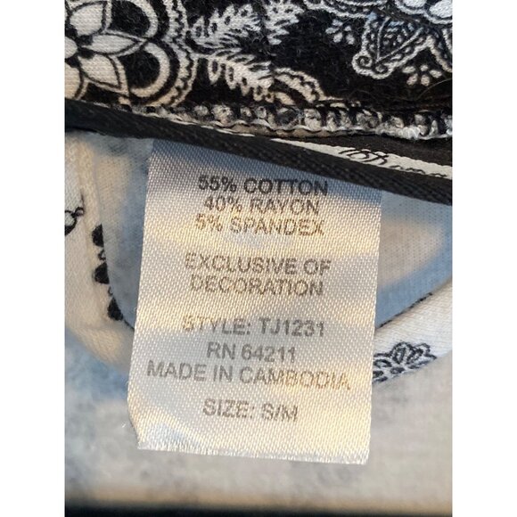 Donatella Studio wrap Robe Belt Black White Floral Paisley Soft Bath Lounge Sle - Picture 8 of 12